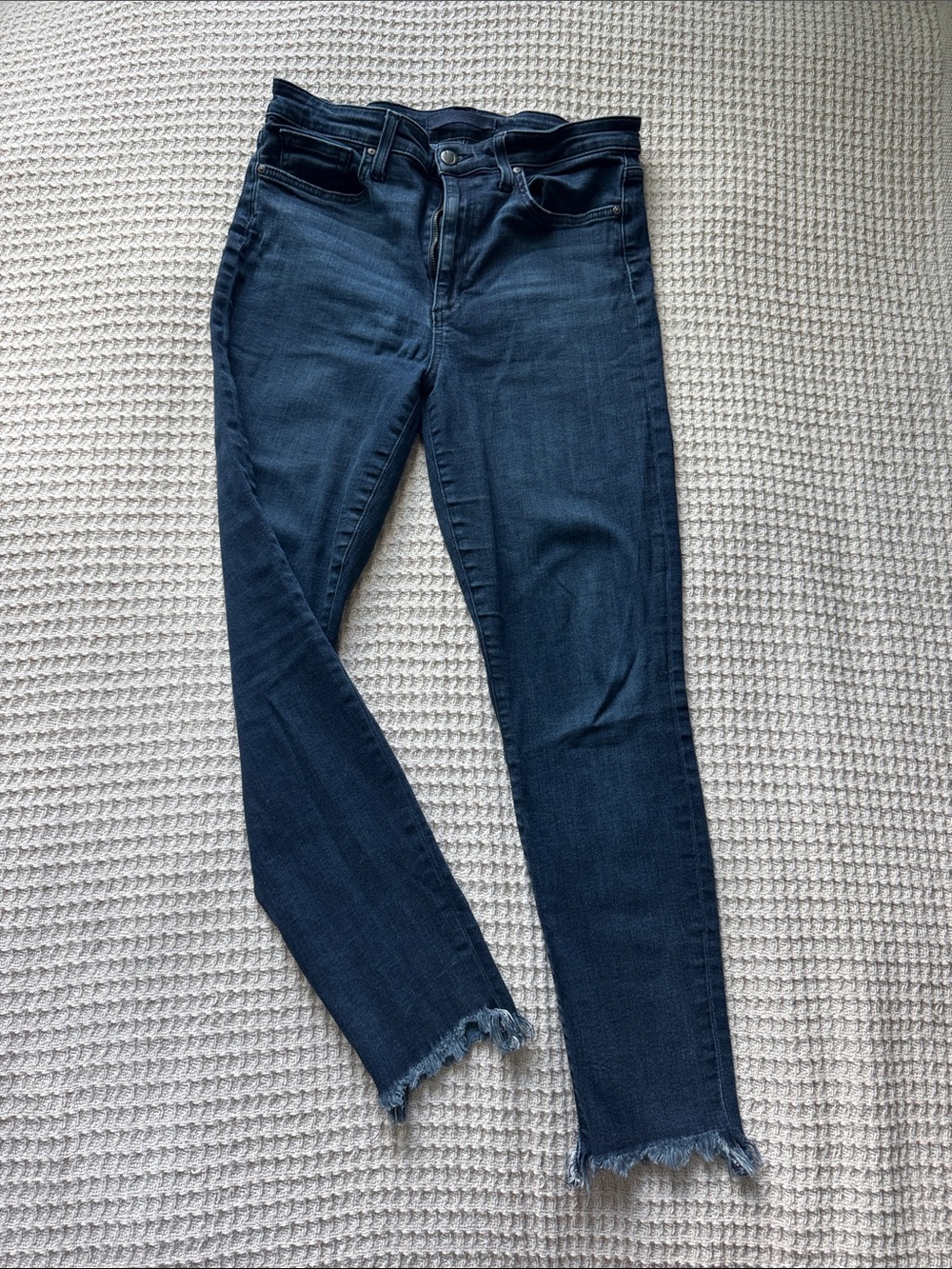 Joe's Jeans Indigo Skinny Jeans with Frayed Hem